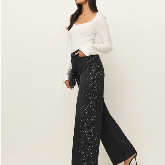 Reformation Cary High Rise Slouchy Wide Leg Jeans - Picture 3 of 7